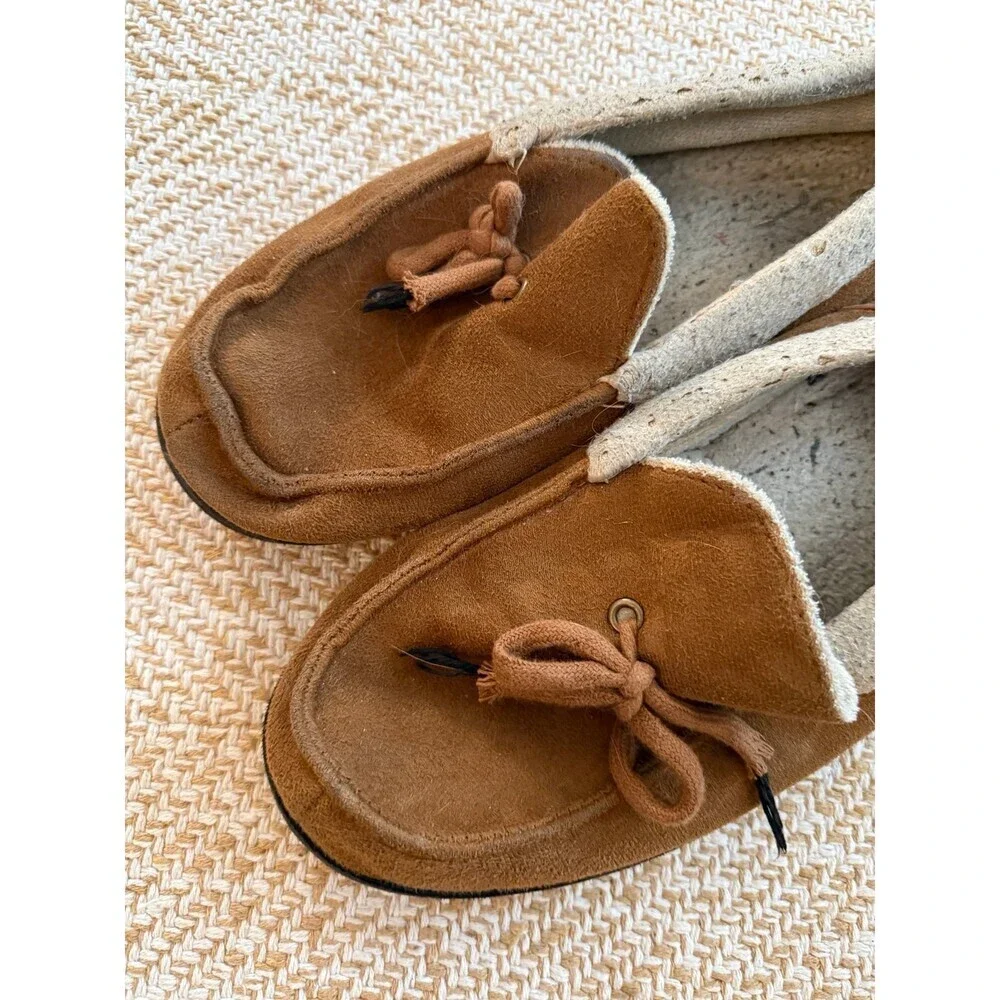Isotoner Faux Fur Lined Slippers – Brown – Men’s 9.5–10.5